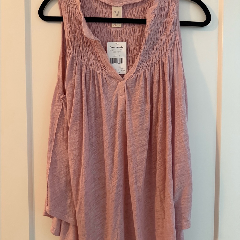 Free People Blush Pink Sleeveless Blouse